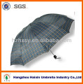 Polyester Plaid Check Rain Umbrella for Man